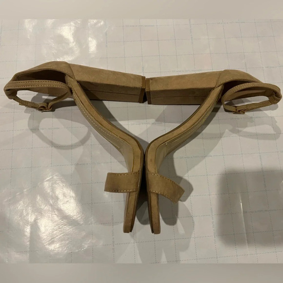 Lulus Taylor Tan Suede Ankle Strap Heels size 6 - Picture 3 of 4